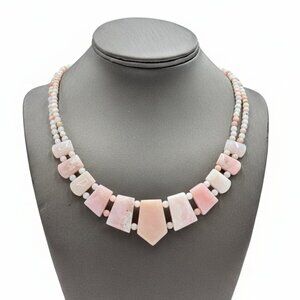 Jay King Sterling Silver Peruvian Pink Opal Necklace, 18"